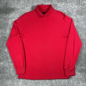 Vintage Duofold Turtleneck Men's Medium Red Long Sleeve Cotton USA Made